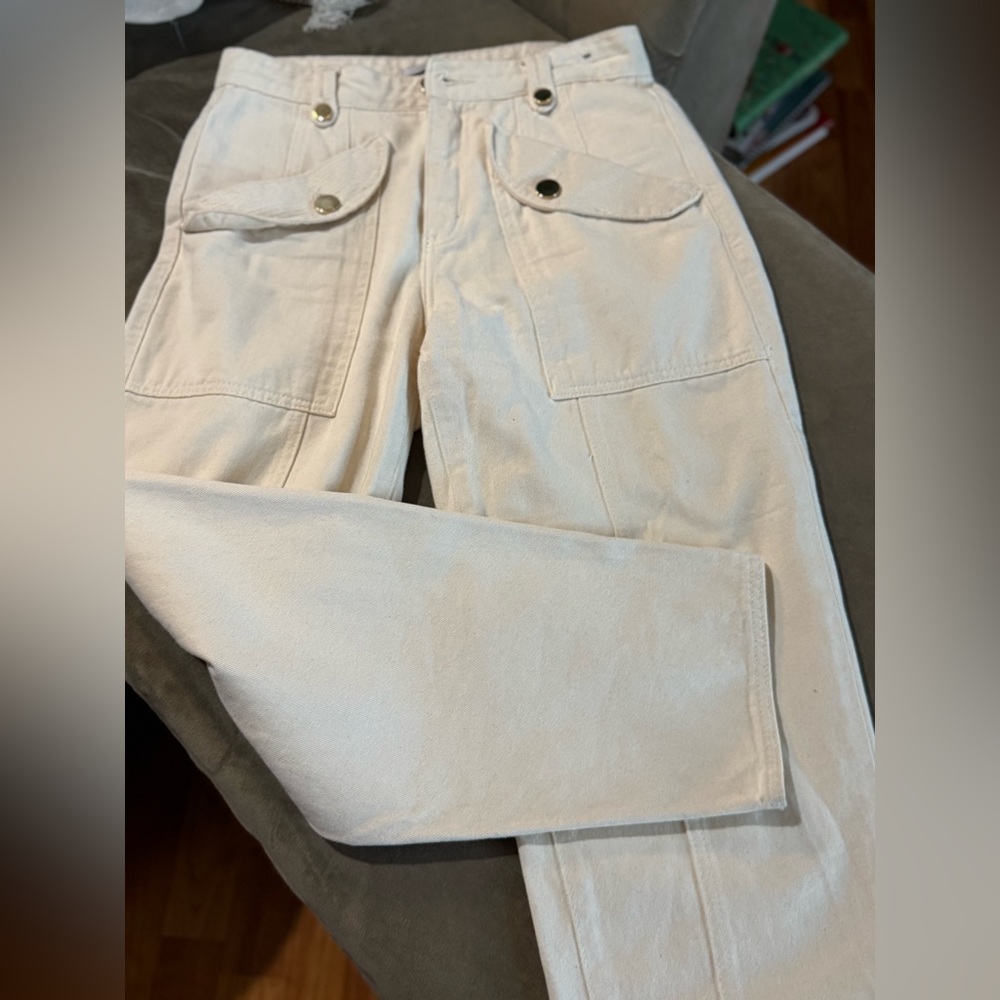 Corelle Women's Cream High Rise Jeans